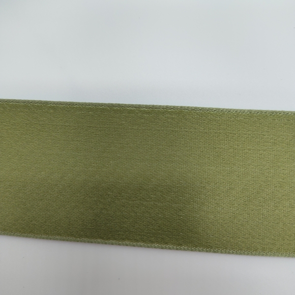 Vintage German Velvet Ribbon Reseda Green 1.5” Satin Back Two (2) Yards - Picture 5 of 5